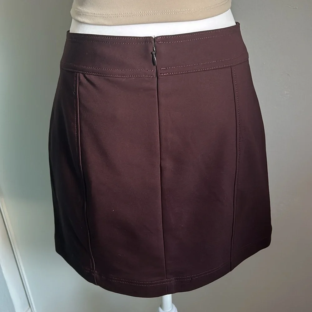 New EXPRESS Retro 70s Faux Lace Up Mini Skirt